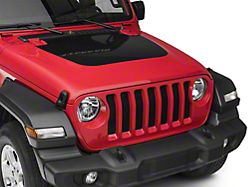 SpeedForm Hood Decal; Gloss Black (18-26 Jeep Wrangler JL, Excluding Rubicon)