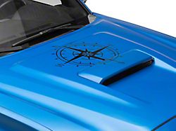 SEC10 Compass Decal; Gloss Black (05-26 Tacoma)