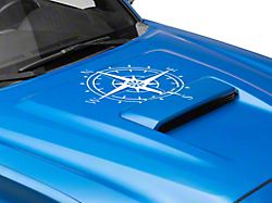 SEC10 Compass Decal; White (05-26 Tacoma)