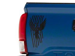 SEC10 Eagle Stars and Stripes Decal; Matte Black (Universal; Some Adaptation May Be Required)