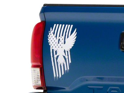 SEC10 Eagle Stars and Stripes Decal; White (Universal; Some Adaptation May Be Required)