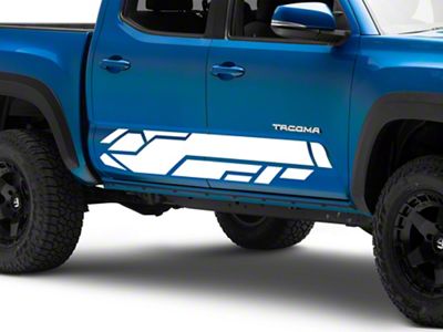 SEC10 Lower Side Graphic; White (05-25 Tacoma)