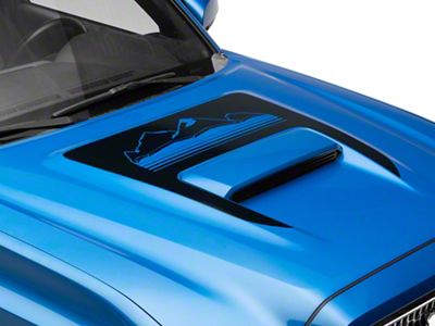 SEC10 Mountain Hood Decal; Gloss Black (16-23 Tacoma)
