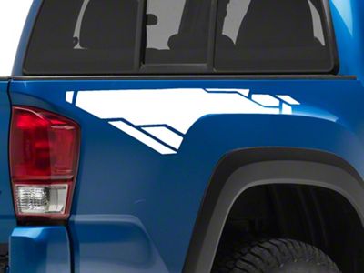 SEC10 Rear Bed Graphic; White (05-25 Tacoma)