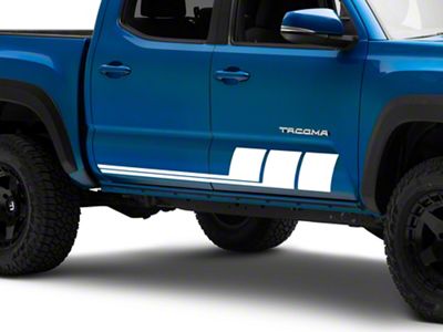 SEC10 Side Stripes; White (05-25 Tacoma)