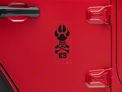 SEC10 K9 Novelty Decal; Black (Universal; Some Adaptation May Be Required)