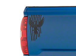 SEC10 Eagle Stars and Stripes Decal; Matte Black (Universal; Some Adaptation May Be Required)