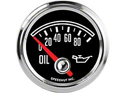 Speedhut Jeep CJ Series 2-1/16-Inch Oil Pressure Gauge; 90-Degree Sweep; 0-100 PSI (76-86 Jeep CJ7)
