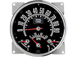 Speedhut Jeep CJ Series 5-1/2-Inch GPS Speedometer/Tachometer with Fuel Level and Temperature Gauge; 90 MPH (76-86 Jeep CJ7)