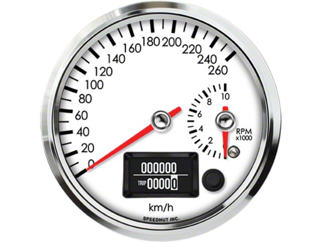 Fedex Speedometer Speedhut Universal XT Legacy Series 4-1/2-Inch Dual Gauge; 260 KM/H GPS ...