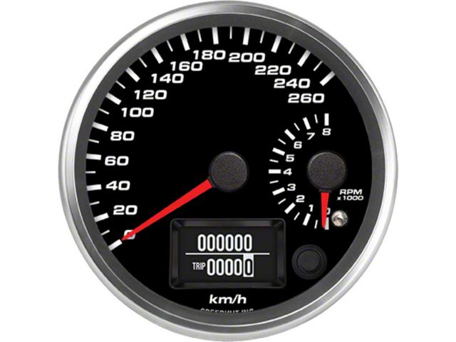 Html Speedometer Rpm Speedhut Universal XT Revolution Series 4-Inch Dual Gauge; 260 KM/H GPS ...