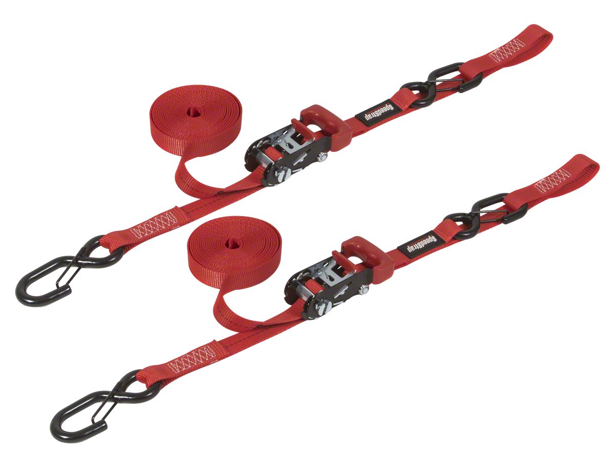 Husky 1-1/2 In. X 16 Ft. Ratchet Tie-Down With Double J-Hook (4-Pack...