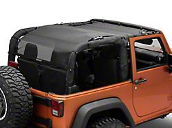 SpiderWeb Shade Extended Trail Mesh ShadeTop; Black (07-18 Jeep Wrangler JK 2-Door)