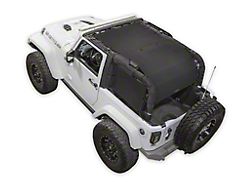 SpiderWeb Shade ShadeCage Trail Mesh Top; Black (07-18 Jeep Wrangler JK 2-Door)