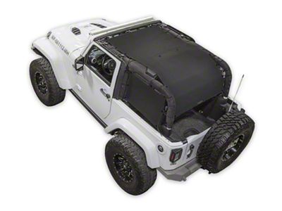 SpiderWeb Shade ShadeCage Trail Mesh Top; Black (07-18 Jeep Wrangler JK 2-Door)