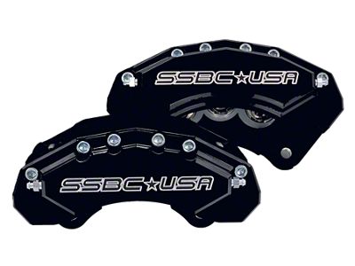 SSBC-USA M6-Moab Front 6-Piston Caliper and Performance Brake Pad Upgrade Kit; Black Calipers (20-25 Jeep Gladiator JT)