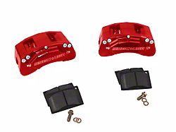SSBC-USA M6-Moab Front 6-Piston Caliper and Performance Brake Pad Upgrade Kit; Red Calipers (18-26 Jeep Wrangler JL)