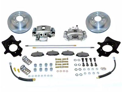 SSBC-USA Rear Disc Brake Conversion Kit with Built-In Parking Brake Assembly and Vented Rotors; Zinc Calipers (97-06 Jeep Wrangler TJ w/ Dana 44 Rear Axle)
