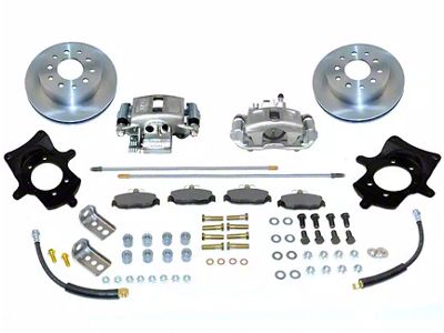 SSBC-USA Rear Disc Brake Conversion Kit with Built-In Parking Brake Assembly and Vented Rotors; Zinc Calipers (97-06 Jeep Wrangler TJ w/ Dana 35 Rear Axle)