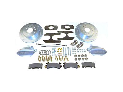 SSBC-USA Sport R1 Rear Disc Brake Conversion Kit; Clear Anodized Calipers (76-86 Jeep CJ7 w/ AMC 20 1-Piece Axle)