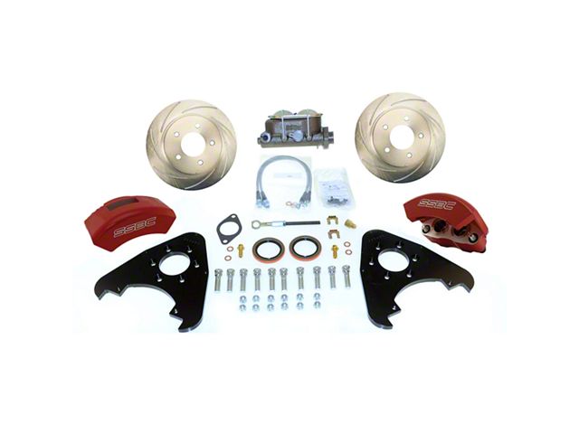 1964-1977 Chevelle Rear Disc Brake Conversion Kit, Red Show N' Go, Non Staggered Shocks w/o E-Brake 1964-1977 Chevelle Rear Disc Brake Conversion Kit, Red Show N' Go, Non Staggered Shocks w/o E-Brake