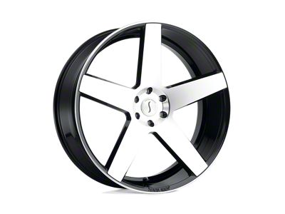 Status Empire Gloss Black with Machined Face 6-Lug Wheel; 22x9.5; 30mm Offset (22-25 Bronco Raptor)