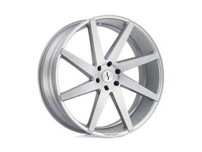 Status Brute Silver with Brushed Machined Face Wheel; 22x9.5; 35mm Offset (20-25 Jeep Gladiator JT)