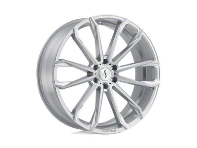 Status Mastadon Silver with Brushed Machined Face Wheel; 22x9.5; 25mm Offset (20-25 Jeep Gladiator JT)