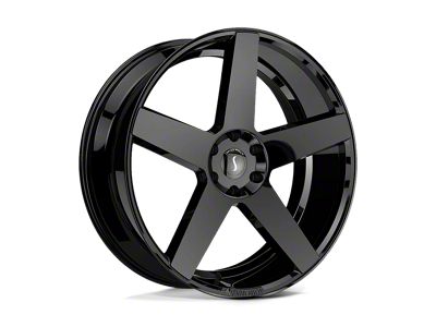 Status Empire Gloss Black Wheel; 22x9.5; 15mm Offset (07-18 Jeep Wrangler JK)