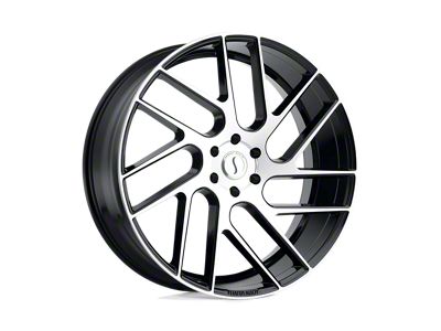 Status Juggernaut Gloss Black with Machined Face Wheel; 24x9.5; 30mm Offset (97-06 Jeep Wrangler TJ)