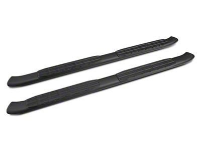 4X Series 4-Inch Oval Side Step Bars; Black (05-23 Tacoma Access Cab)