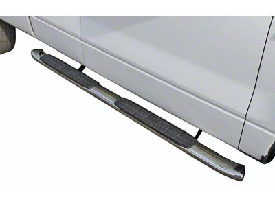 4X Series 4-Inch Oval Side Step Bars; Stainless Steel (05-23 Tacoma Access Cab)