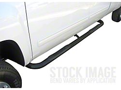 3-Inch Round Side Step Bars; Black (04-06 Tundra Double Cab)