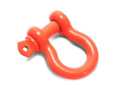 Steinjager 3/4-Inch D-Ring Shackle; Fluorescent Orange