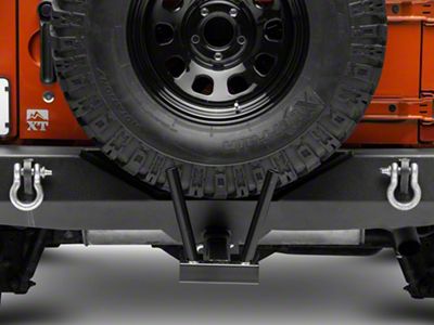 Steinjager Hitch Mounted Dual Flag Holder; Black (Universal; Some Adaptation May Be Required)