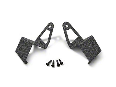 Steinjager 50-Inch LED Light Bar Windshield Frame Mounting Brackets; Texturized Black (97-06 Jeep Wrangler TJ)