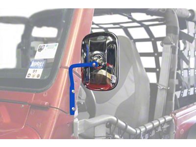 Steinjager A-Pillar Mounted Mirror; Southwest Blue (97-06 Jeep Wrangler TJ)