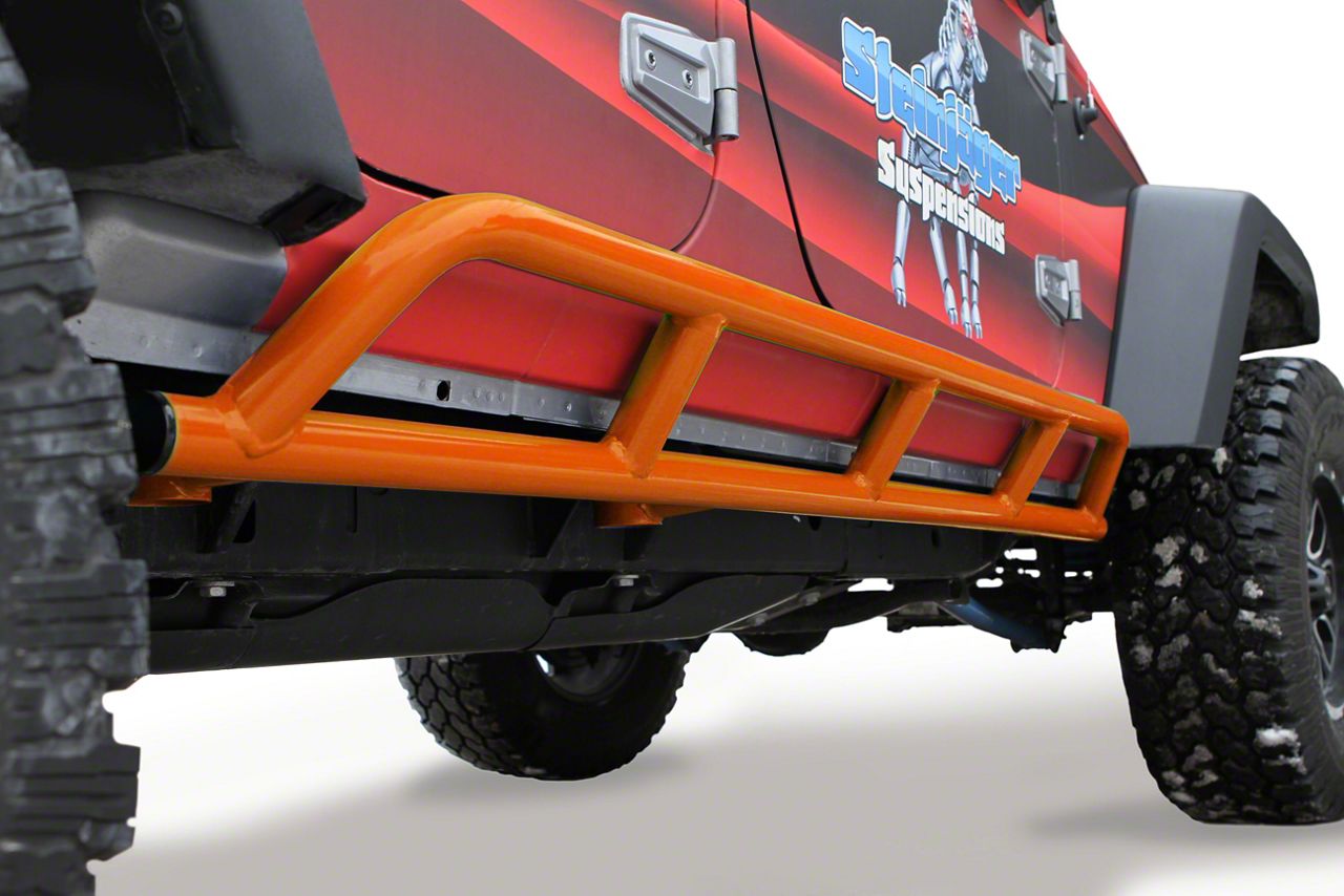 Steinjager Jeep Wrangler Bare Metal Knuckles Rock Sliders