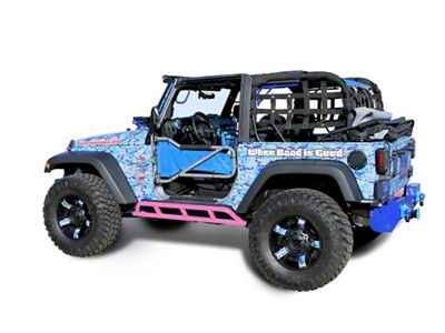 Steinjager Bare Metal Knuckles Rock Sliders; Pinky (07-18 Jeep Wrangler JK 2-Door)