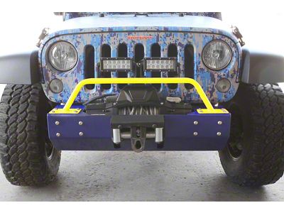 Steinjager Bumper Mounted Light Bar; Neon Yellow (07-18 Jeep Wrangler JK)