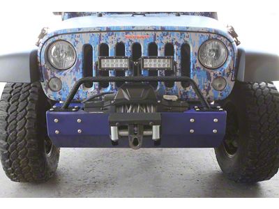 Steinjager Bumper Mounted Light Bar; Texturized Black (07-18 Jeep Wrangler JK)