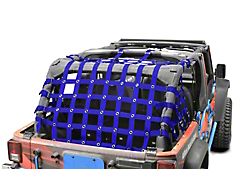 Steinjager Cargo Net; Blue (07-18 Jeep Wrangler JK 4-Door)