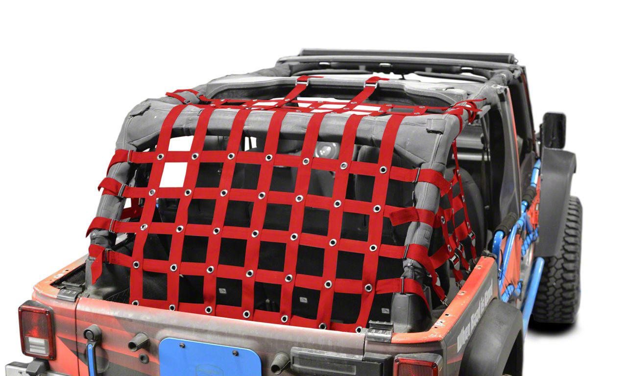 Steinjager Jeep Wrangler Rear Teddy Top Premium Cargo Net