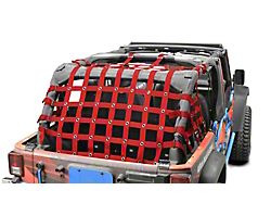 Steinjager Cargo Net; Red (07-18 Jeep Wrangler JK 4-Door)