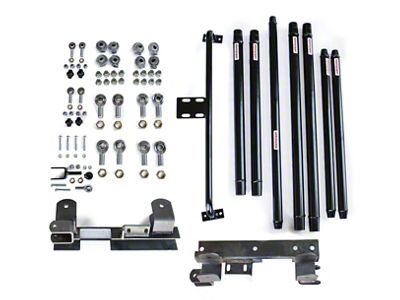 Steinjager Chrome Moly Tube Long Arm Tavel Kit for 2 to 6-Inch Lift; Bare Metal (97-02 Jeep Wrangler TJ)