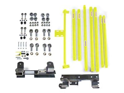 Steinjager Chrome Moly Tube Long Arm Tavel Kit for 2 to 6-Inch Lift; Lemon Peel (97-02 Jeep Wrangler TJ)