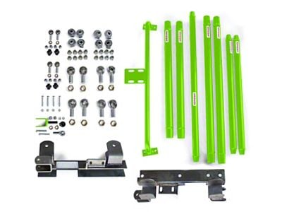 Steinjager Chrome Moly Tube Long Arm Tavel Kit for 2 to 6-Inch Lift; Neon Green (97-02 Jeep Wrangler TJ)