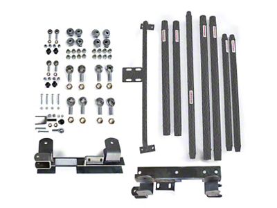 Steinjager Chrome Moly Tube Long Arm Tavel Kit for 2 to 6-Inch Lift; Texturized Black (97-02 Jeep Wrangler TJ)