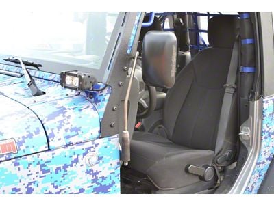 Steinjager Door Hinge Mounted Mirrors; Bare Metal (18-25 Jeep Wrangler JL)