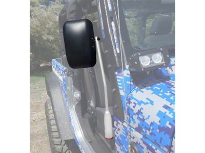 Steinjager Door Hinge Mounted Mirrors; Cloud White (18-25 Jeep Wrangler JL)